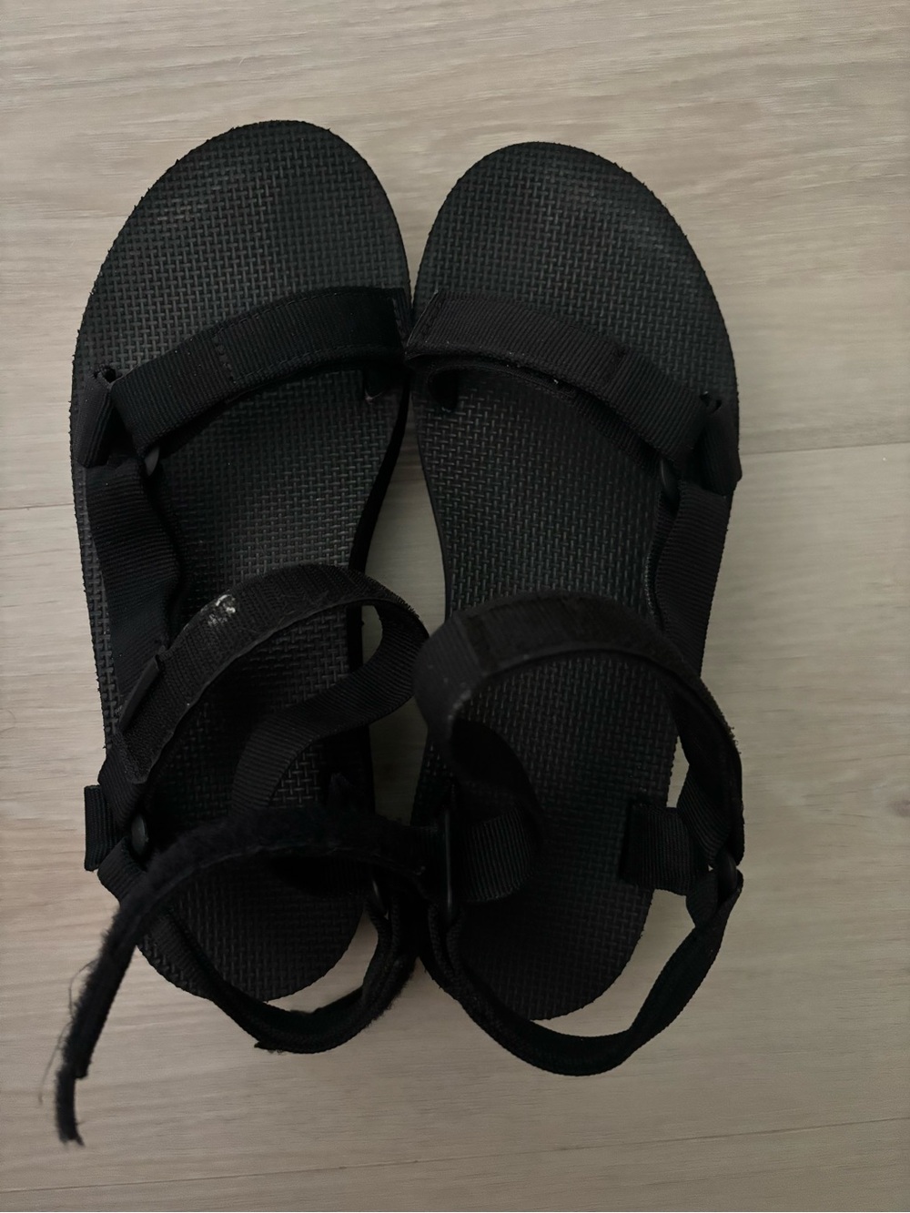 Teva Black Adjustable Strappy Sandals